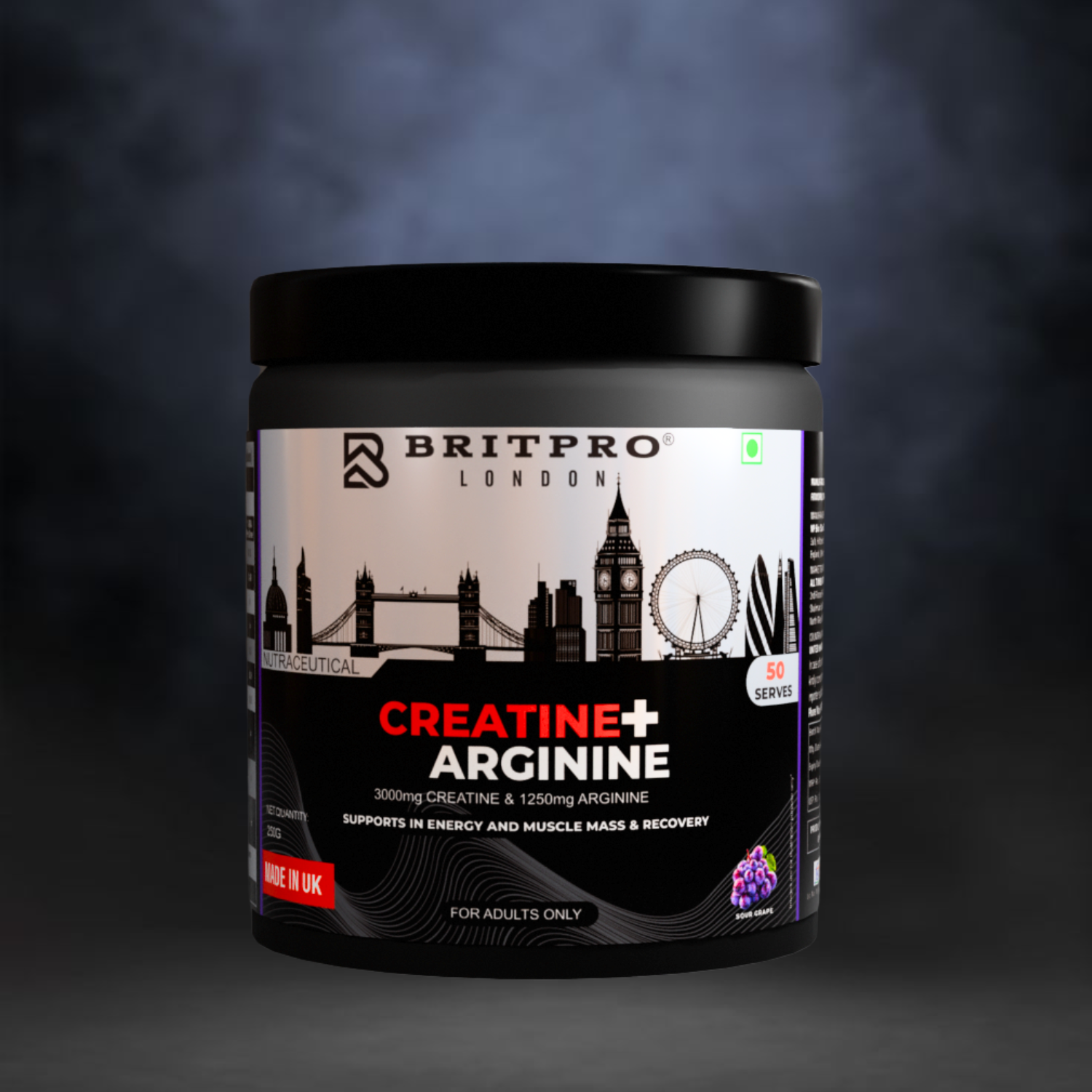 BRITPRO London® Creatine + Arginine 250G