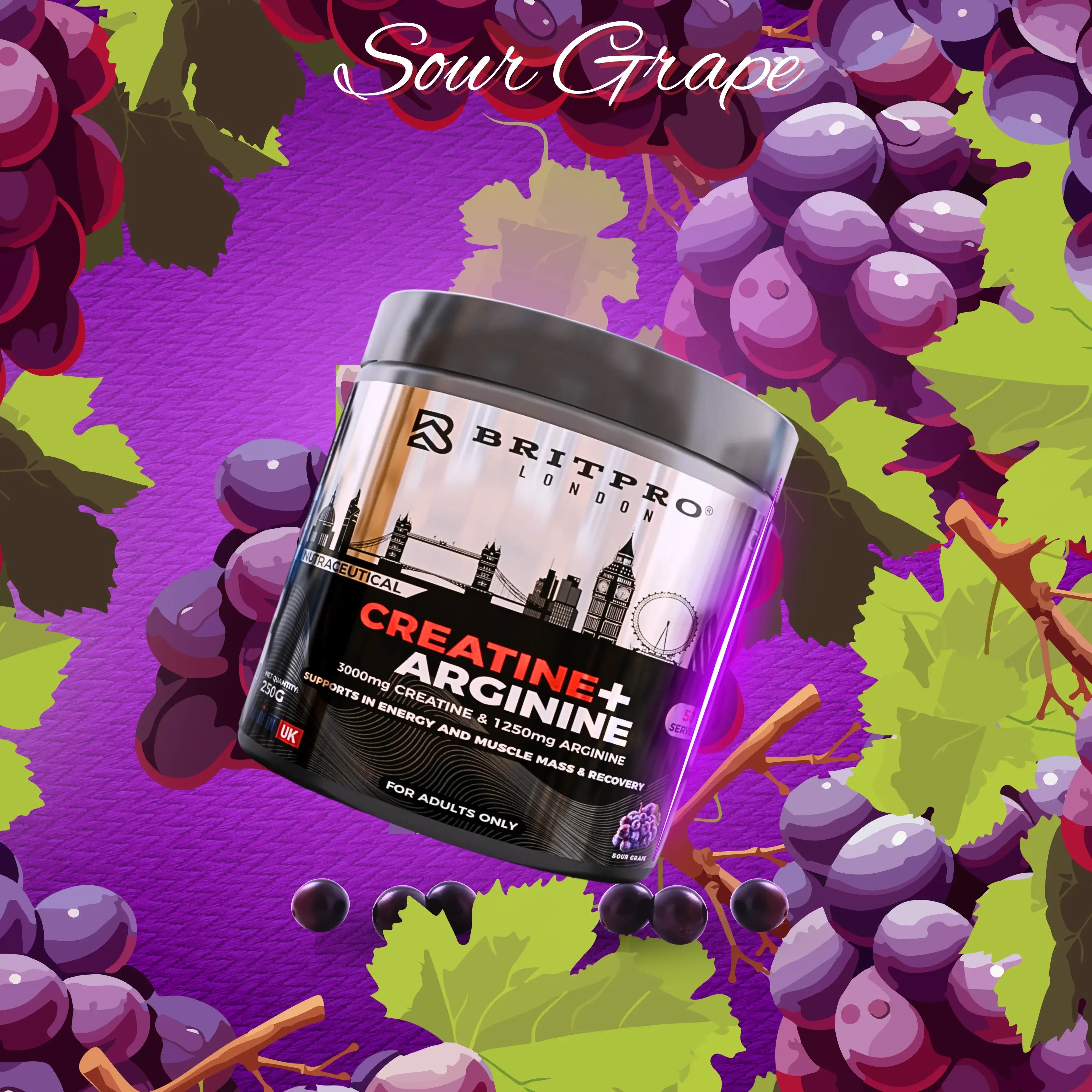 BRITPRO London® Creatine + Arginine 250G