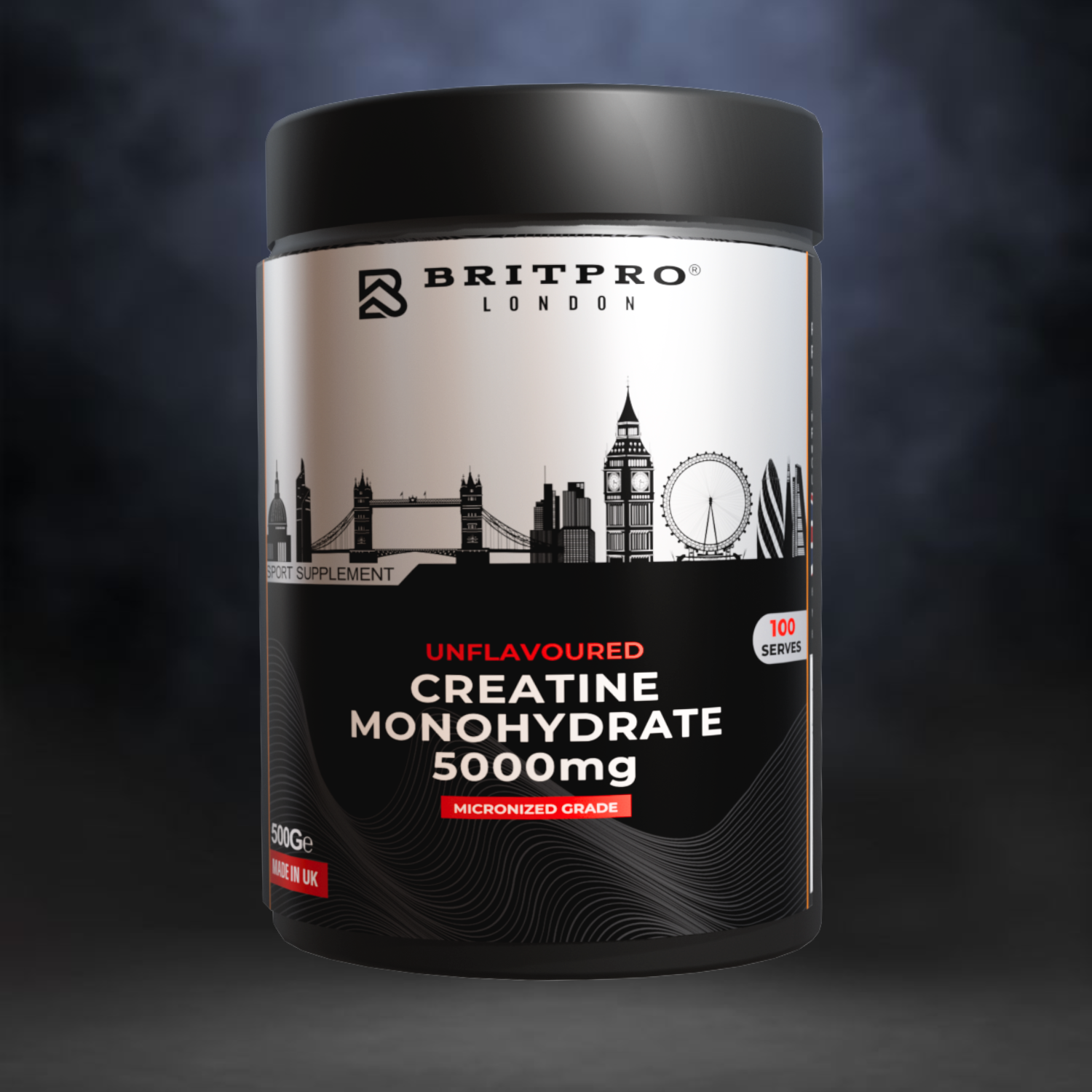 BRITPRO London®  Unflavoured Creatine 500G