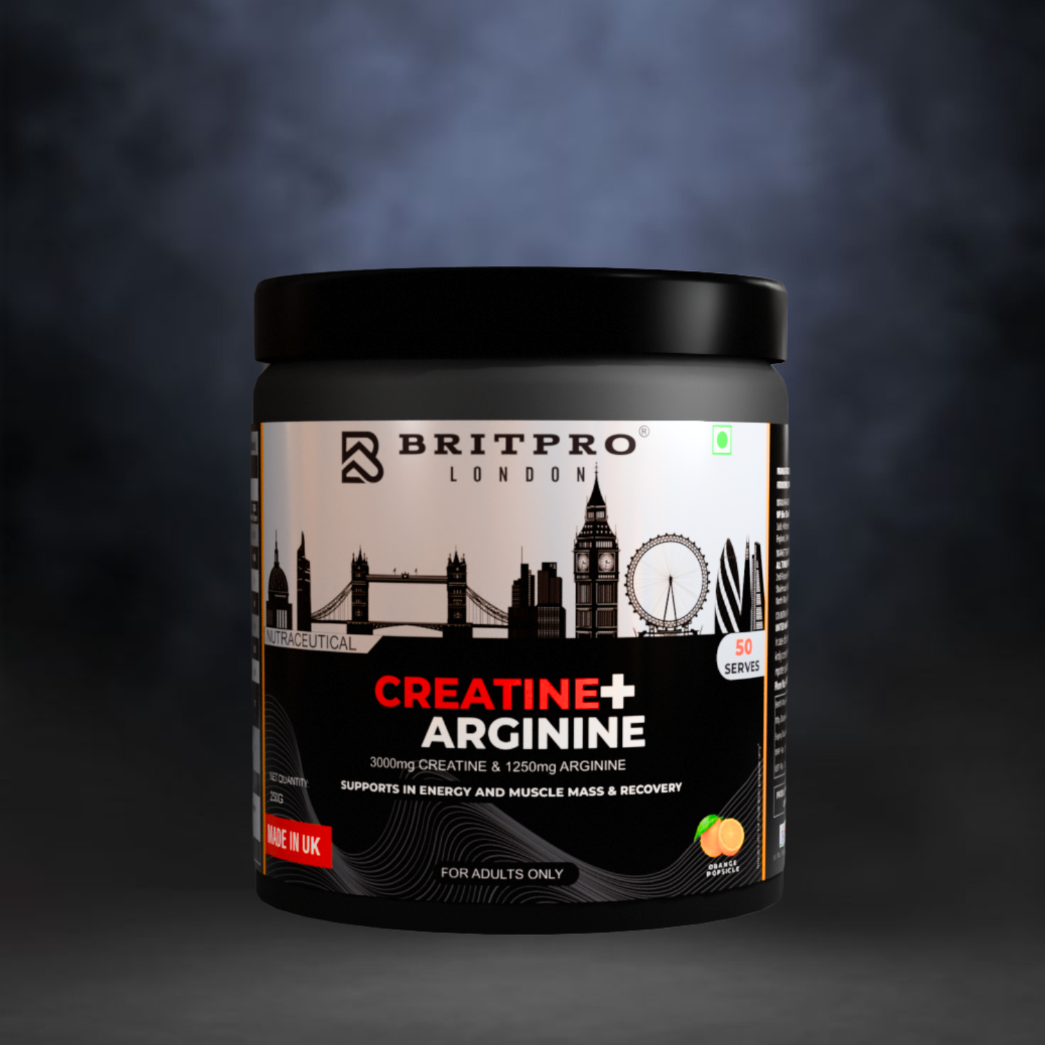 BRITPRO London® Creatine + Arginine 250G
