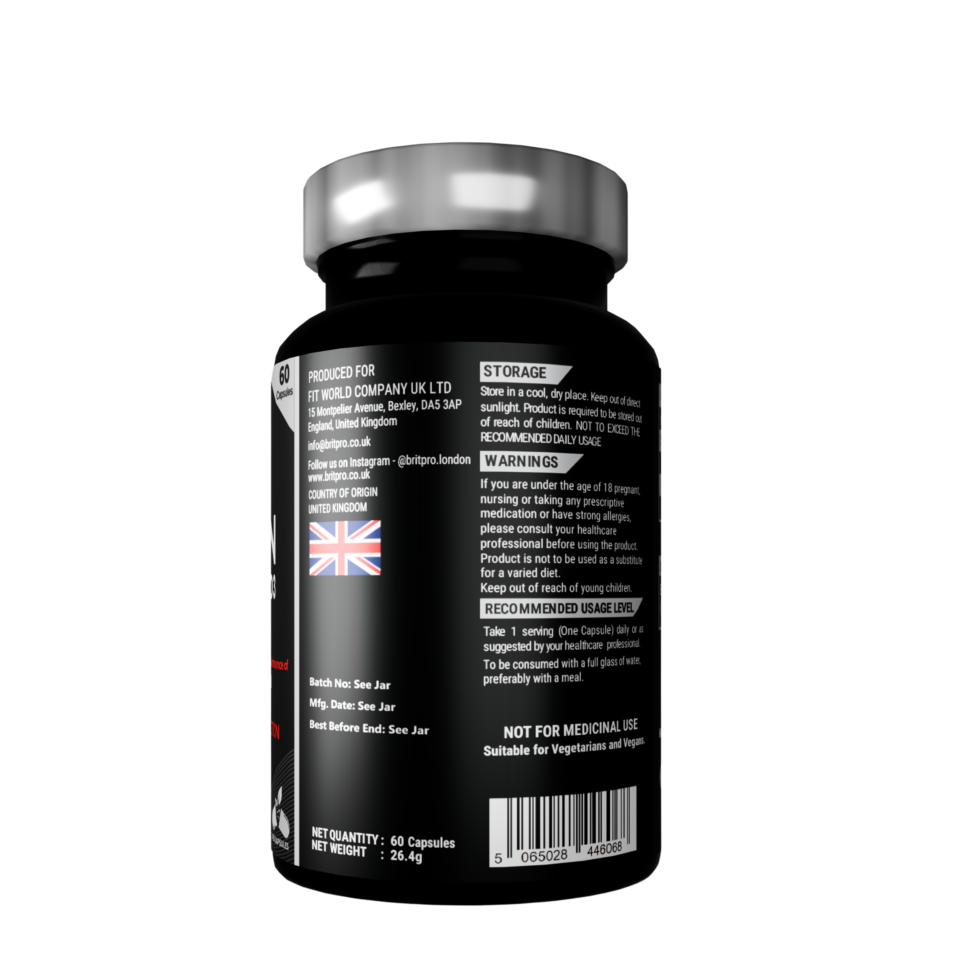 BRITPRO London® Vitamin K2 & D3, 60 Capsules