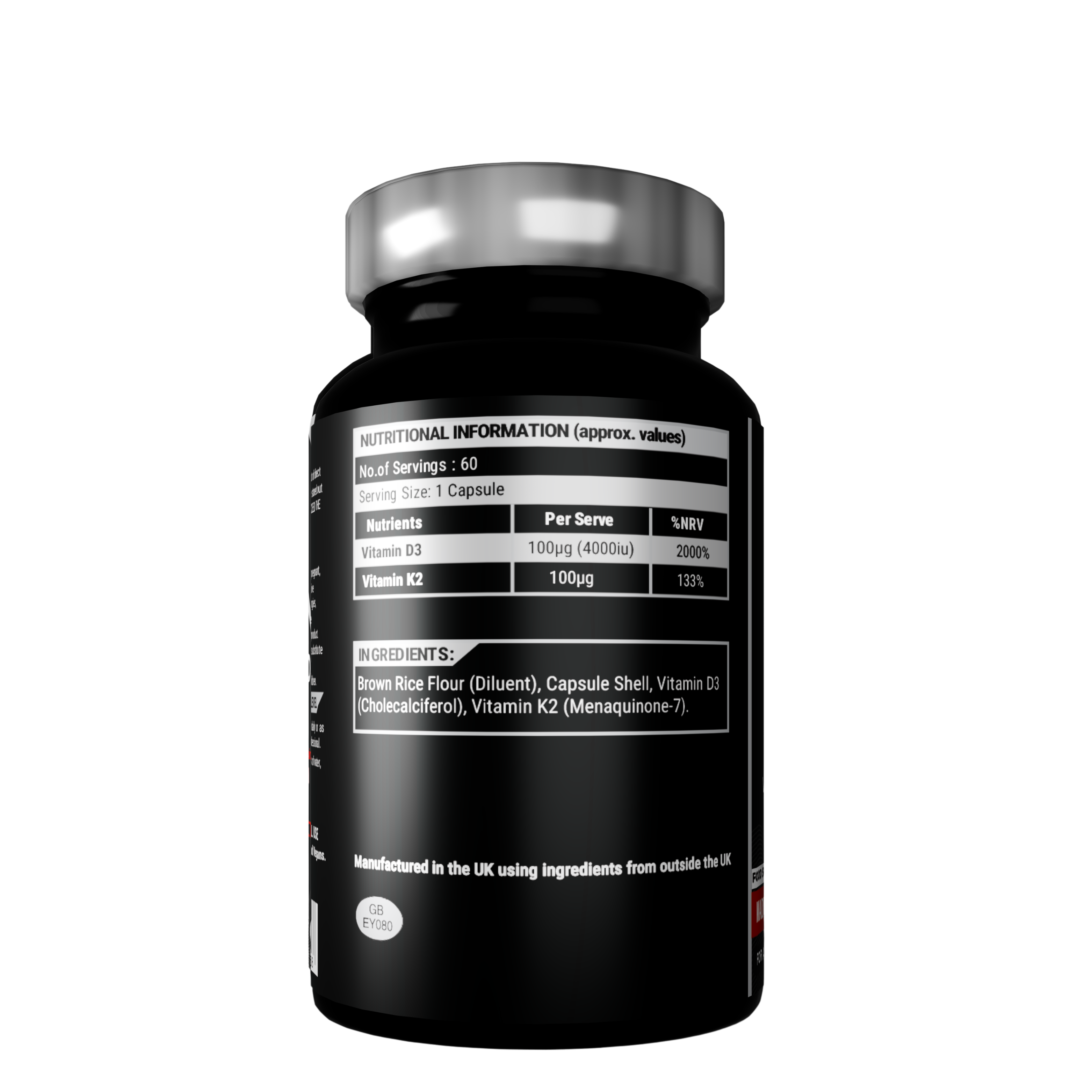 BRITPRO London® Vitamin K2 & D3, 60 Capsules