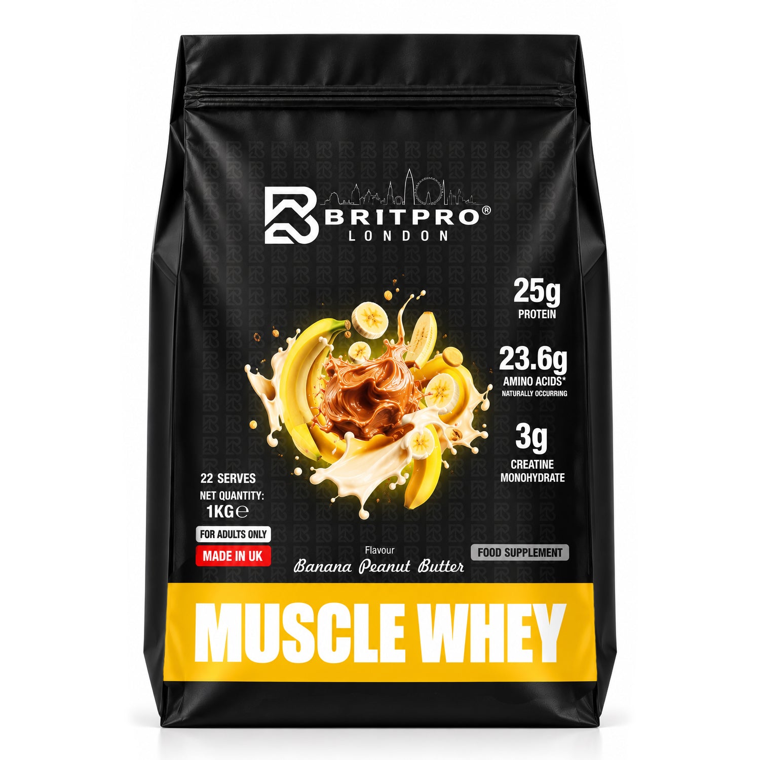 BRITPRO London® MUSCLE WHEY 1KG