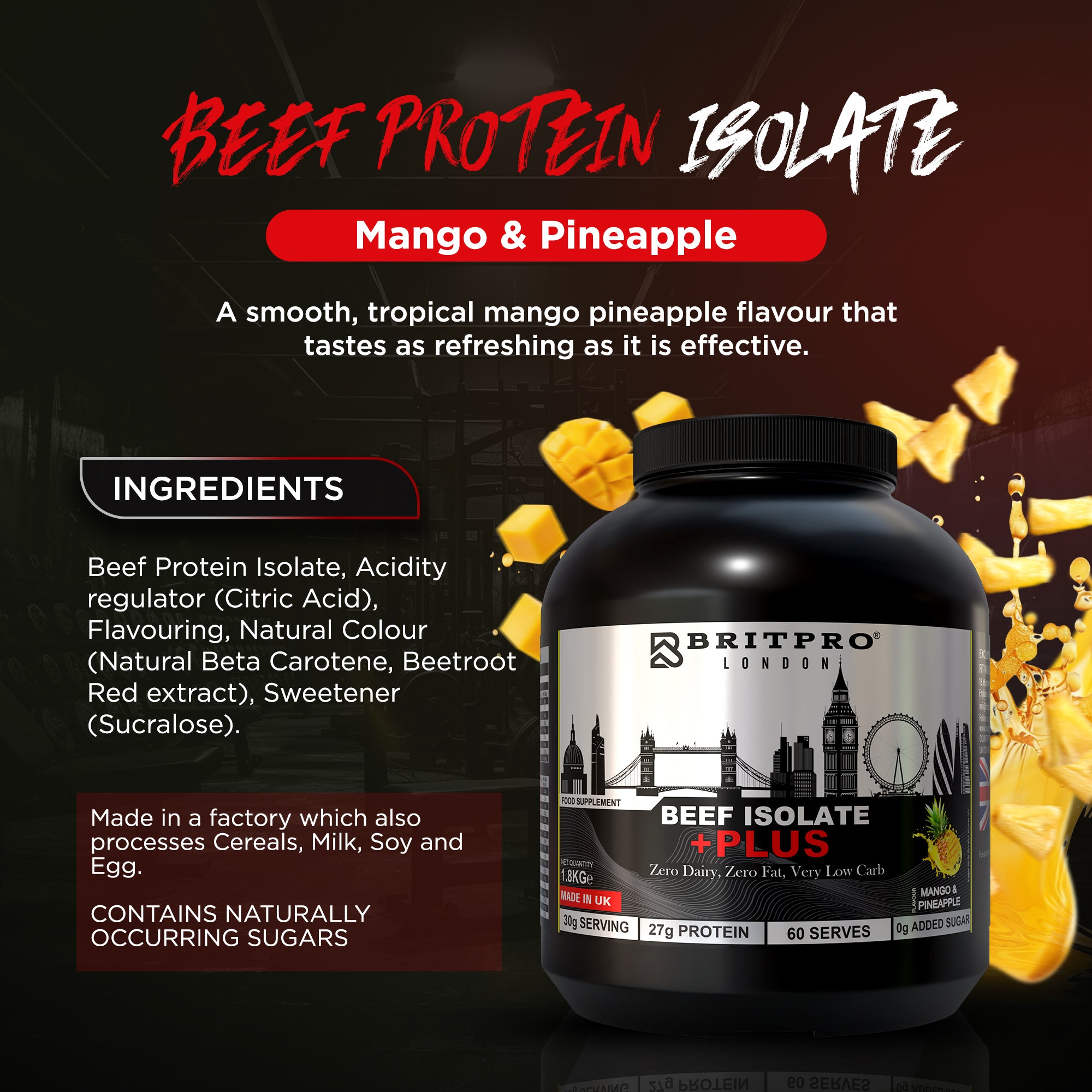 BRITPRO London® Beef Protein Isolate 1.8KG