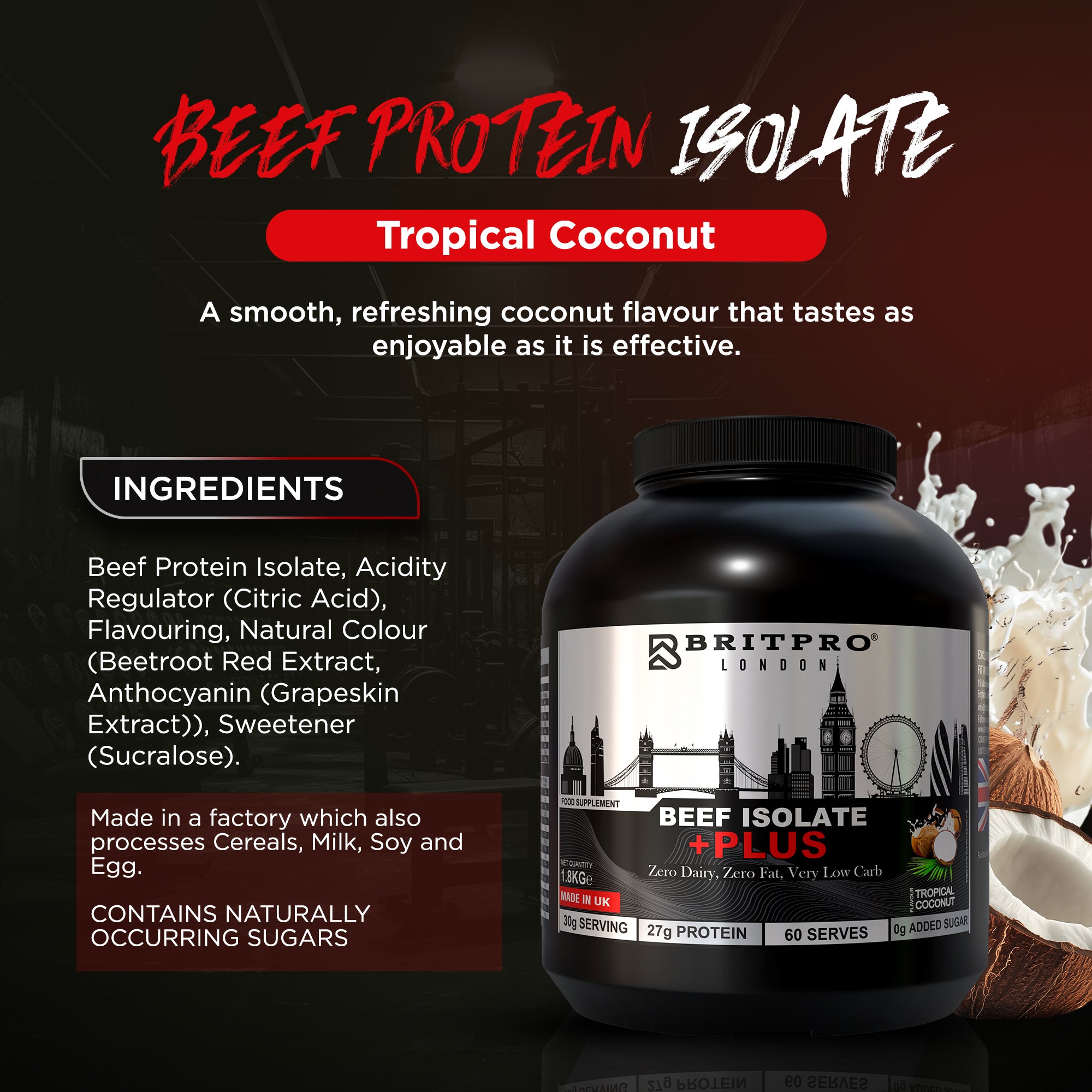 BRITPRO London® Beef Protein Isolate 1.8KG