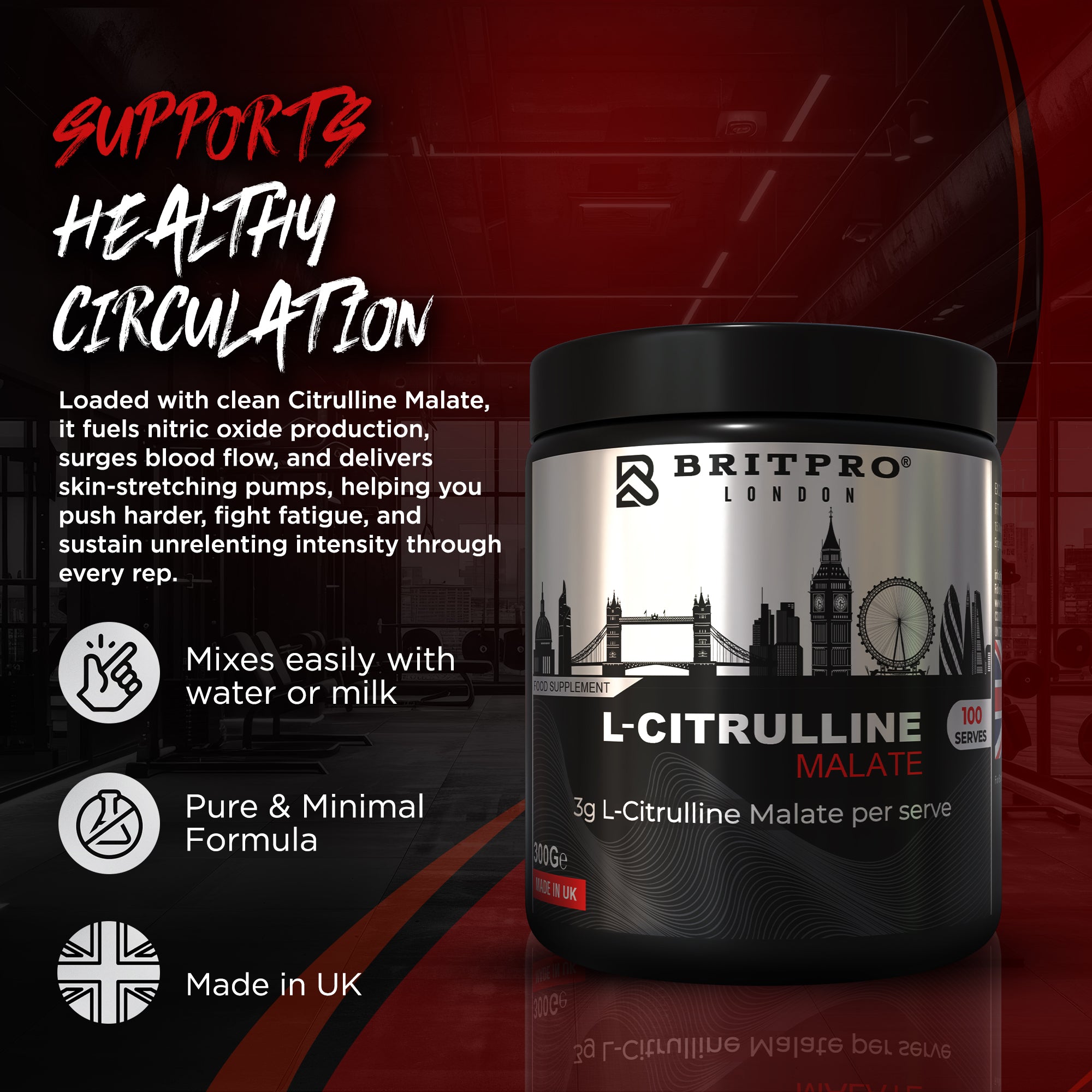 BRITPRO London® Citrulline Malate 300g