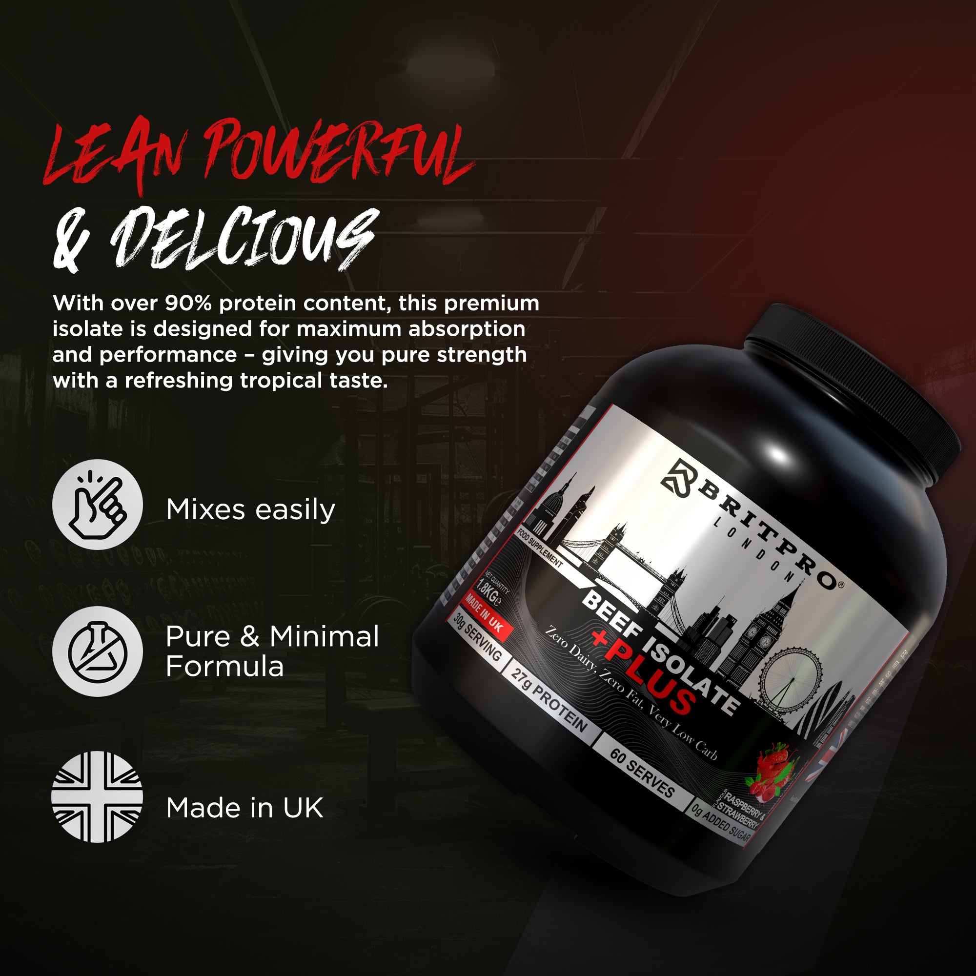 BRITPRO London® Beef Protein Isolate 1.8KG