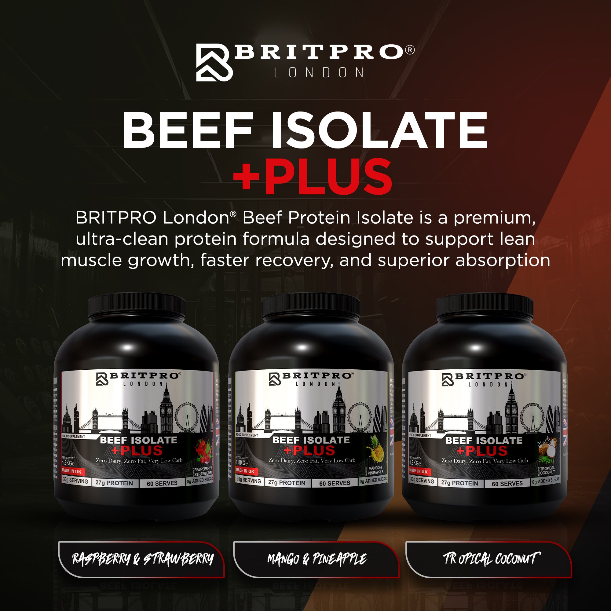 BRITPRO London® Beef Protein Isolate 1.8KG