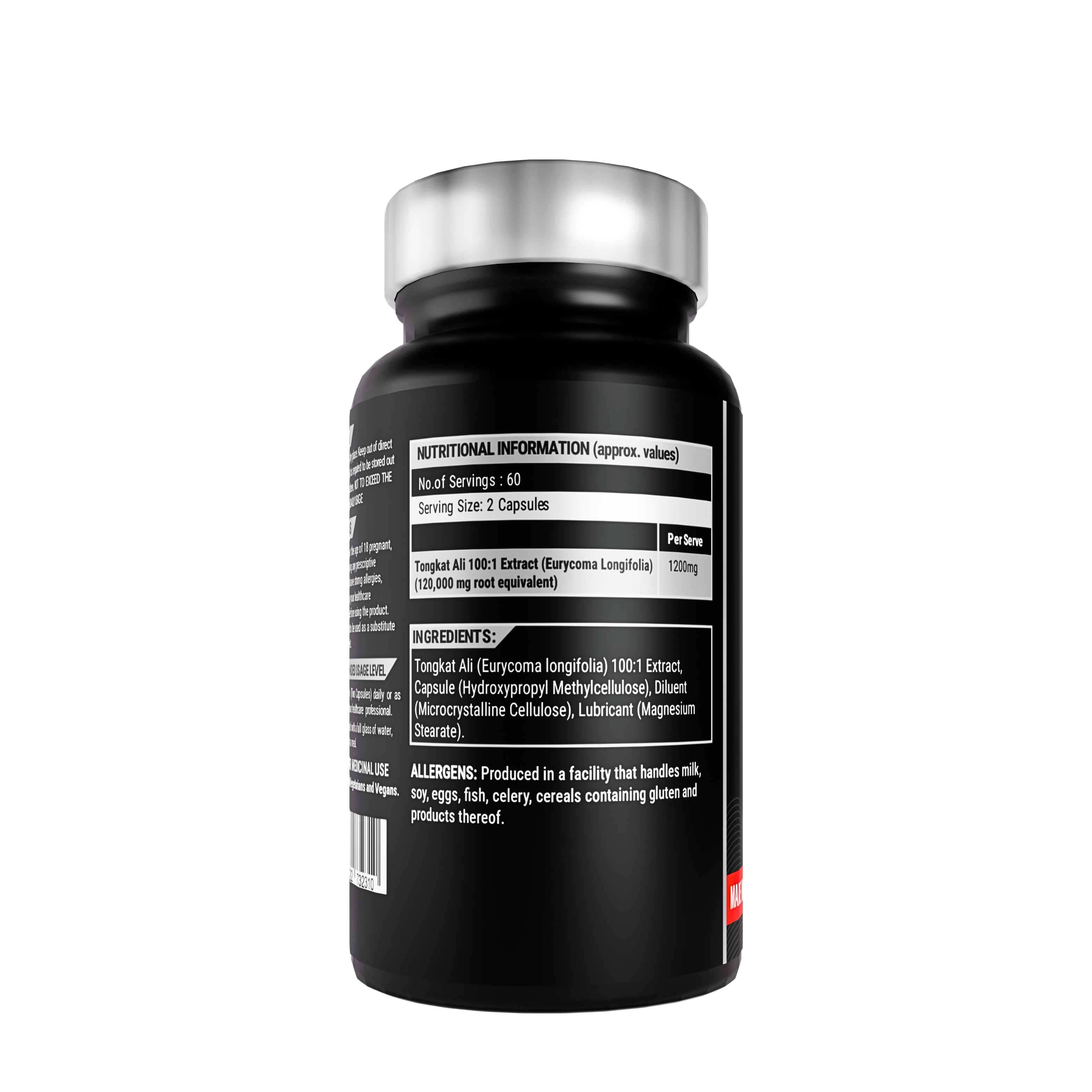 BRITPRO London® Tongkat Ali 1200mg, 60 Capsules