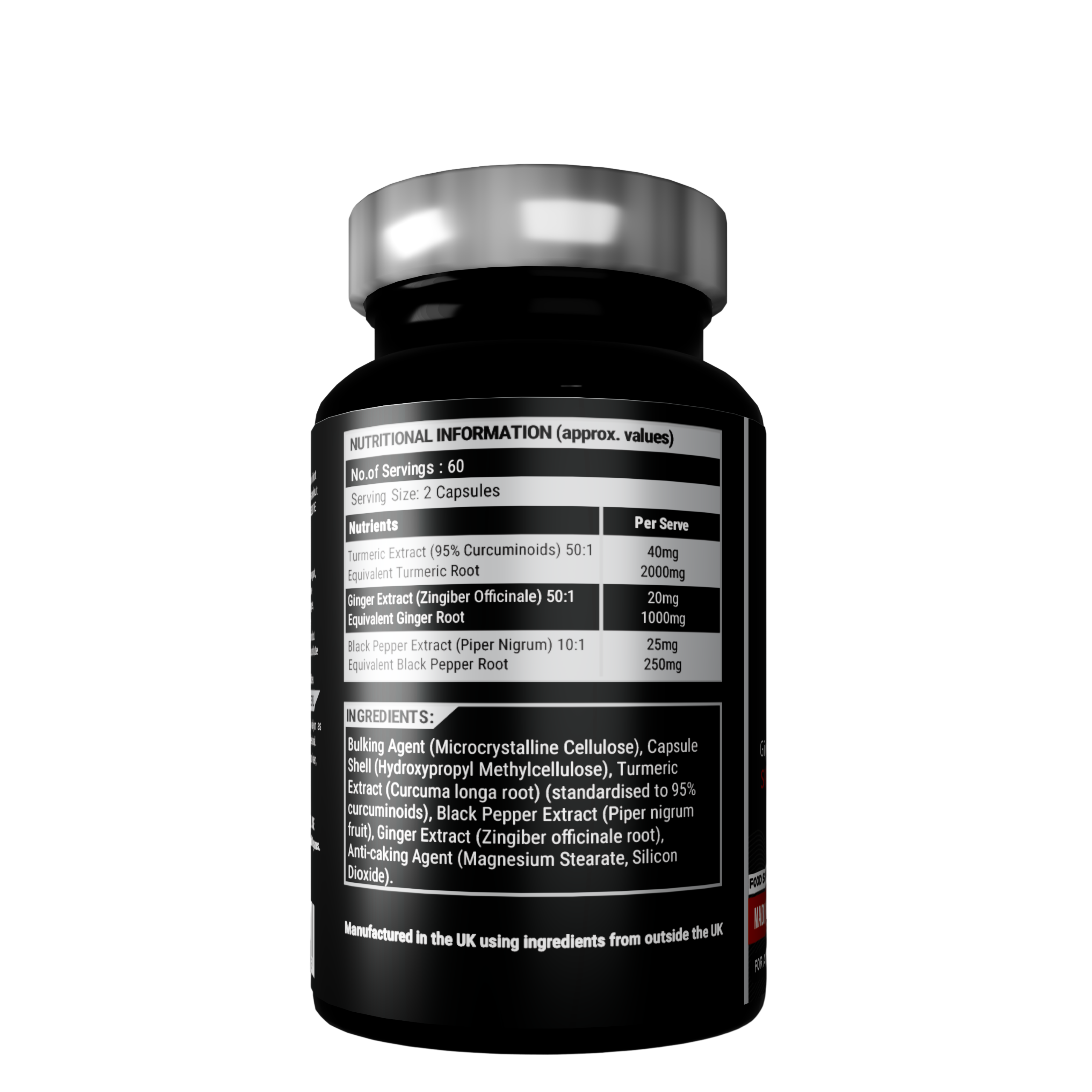 BRITPRO London® Turmeric 2000mg, 120 Capsules